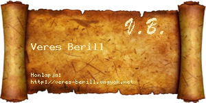 Veres Berill névjegykártya